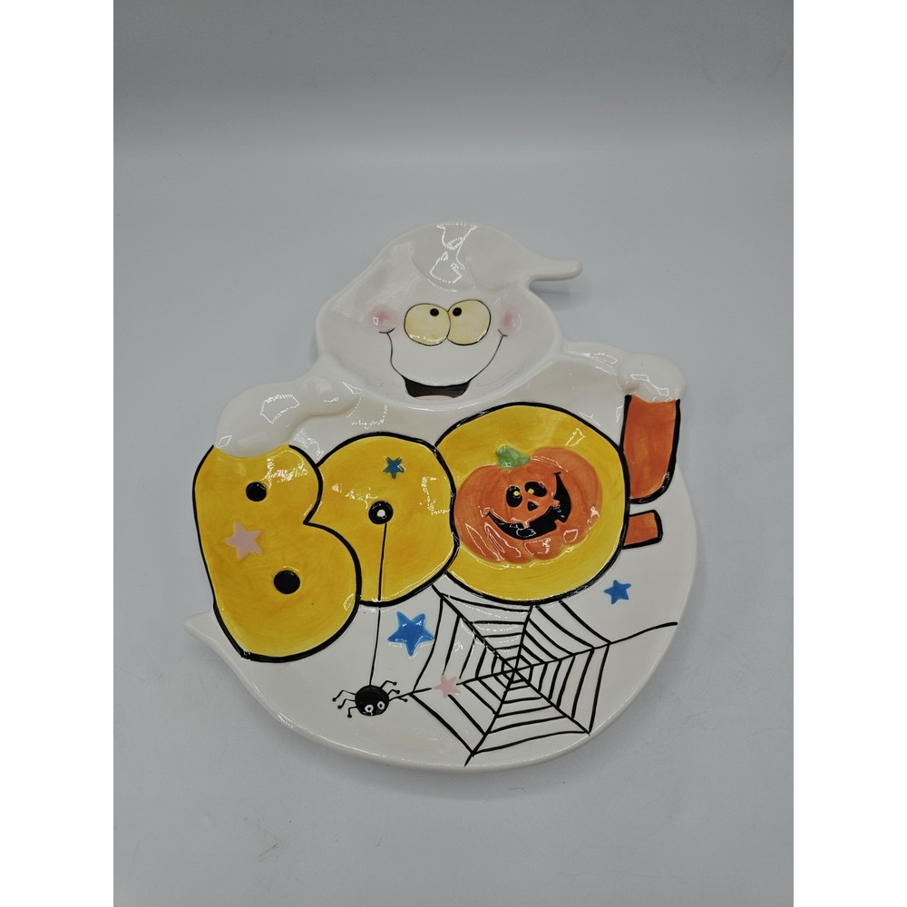 Vintage Chang Song Halloween Ghost, Pumpkin, Spider, BOO! Candy Bowl Dish